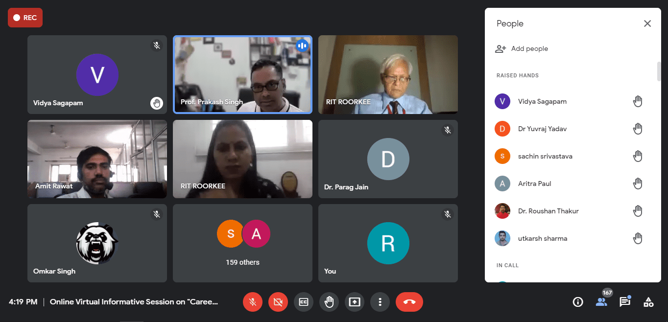 Virtual Informative Session on "Career Planning and Placement”